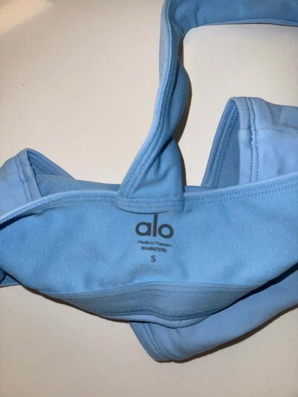 Alo Yoga Wellness Asymmetric One-Shoulder Bra Top - Blue
